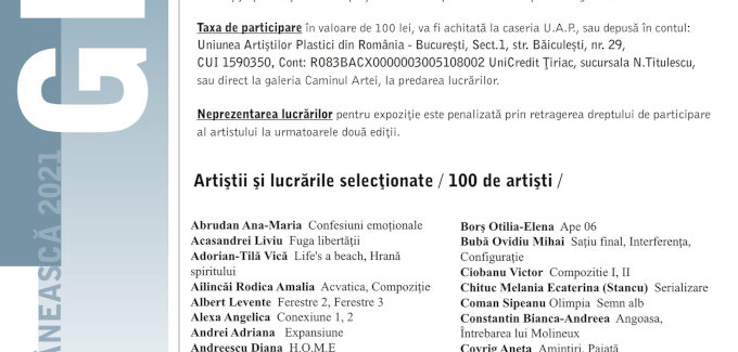 Artiștii și lucrările selecționate pentru Grafica Românească 2021