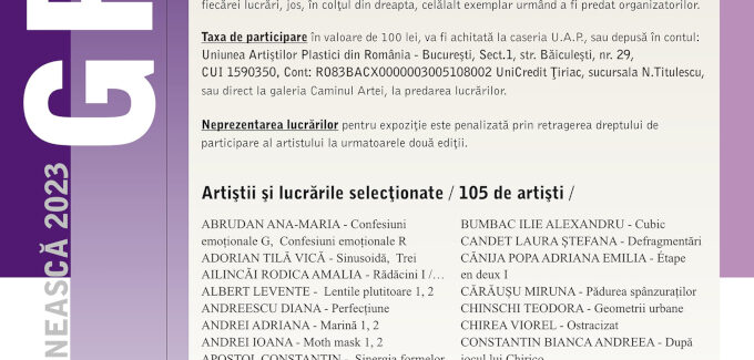 Artişti şi lucrările selecţionate – Grafica Românească 2023