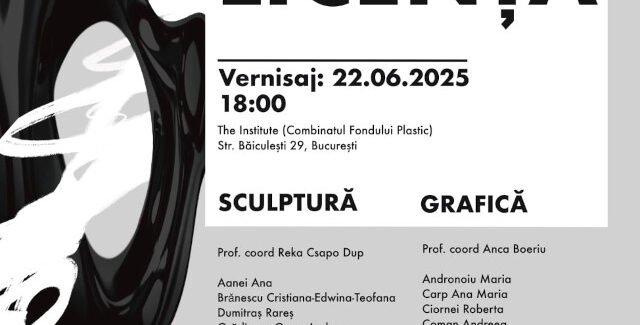 Licență a absolvenților Universității Naționale de Arte București – specializările Sculptură și Grafică @ CFP